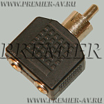 2-226 Переход RCA "шт" - 2 x 3.5мм "гн" моно пластик