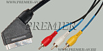 5-015  1.5 ���� SCART "��" - 3 x RCA "��" ���� OD2.6x7.8�� 1.5�