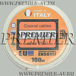 21-681 100 Кабель SAT-703B IT WT коаксиальный 75 Ом белый 100м MADE IN ITALY