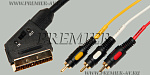 5-117  1.5 ���� SCART "��" - 3 x RCA "��" ����-����� "������������" OD8.0�� 1.5�