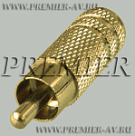 2-224G Переход RCA "шт" - 3.5мм "гн" моно металл "позолоченный"
