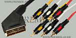 5-122  1.5 ���� SCART "��" - 6 x RCA "��" "������������" OD10.0�� 1.5�