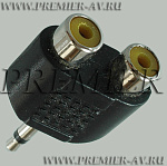 2-209 ������� 3.5�� "��" ���� - 2 x RCA "��" �������