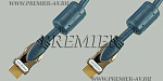5-812 1.5 Шнур HDMI "шт" - HDMI "шт" металл "позолоченный" OD8.0мм с ферритами версия 2.0b 1.5м